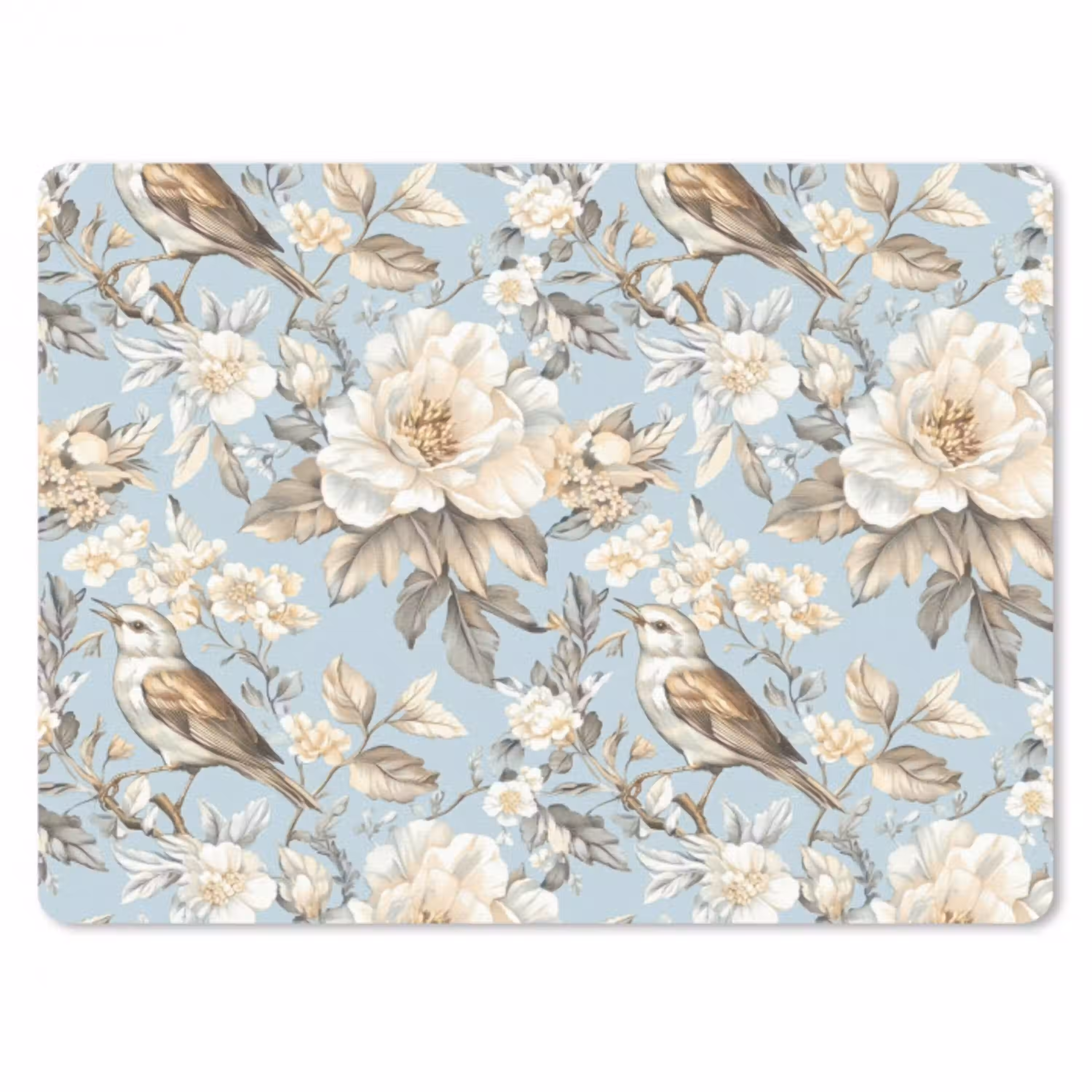 Botanisch - Zangvogel - Blauw muismat rubber klein 262 -3d