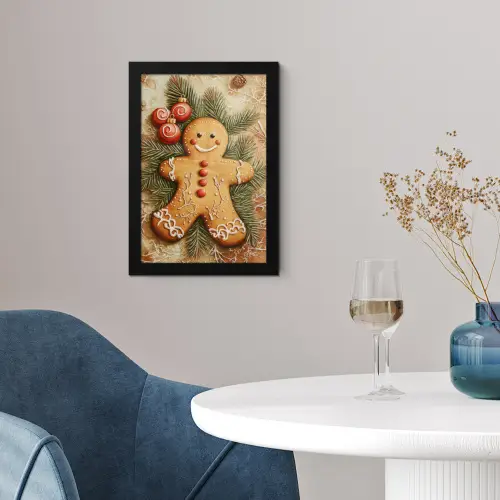 Kerstmis - Koekje - Poppetje - Speculaas fotolijst zwart zonder passe partout klein -sfeer4