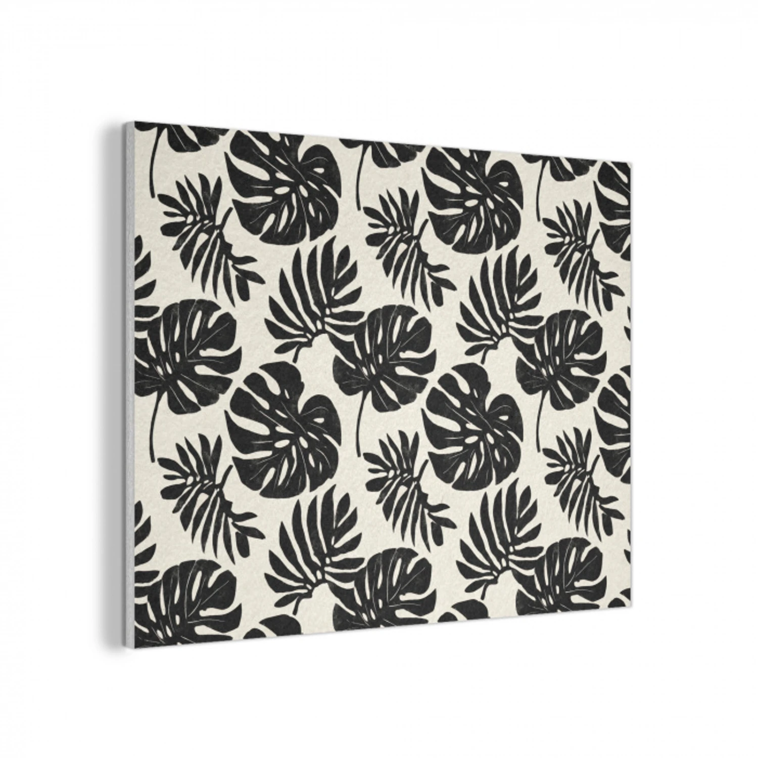 Modern - Monstera - Zwart PET vilt klein 837 -3d