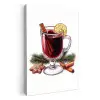 Wijn - Drinken - Winter - Illustratie KitchenYeah - Keuken - Canvas klein -3d