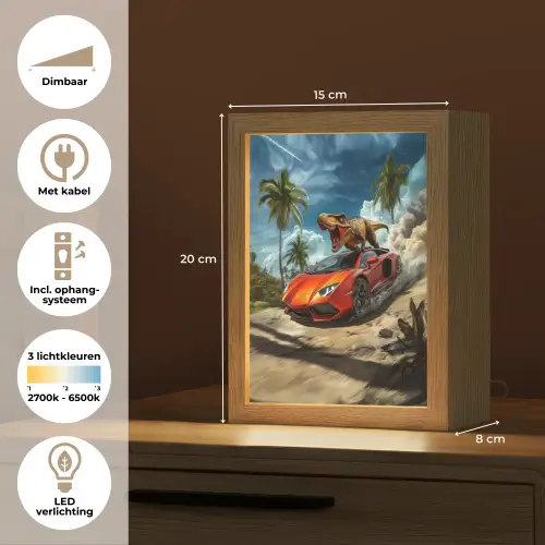 Sportauto - Rood - Dino Light Box met kabel klein -USP_NL