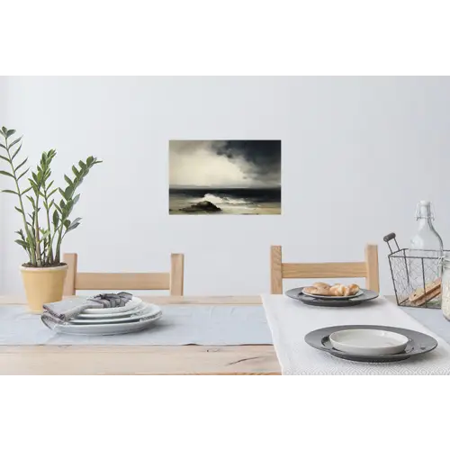 Zee - Rotsen - Storm Muursticker klein -eettafel