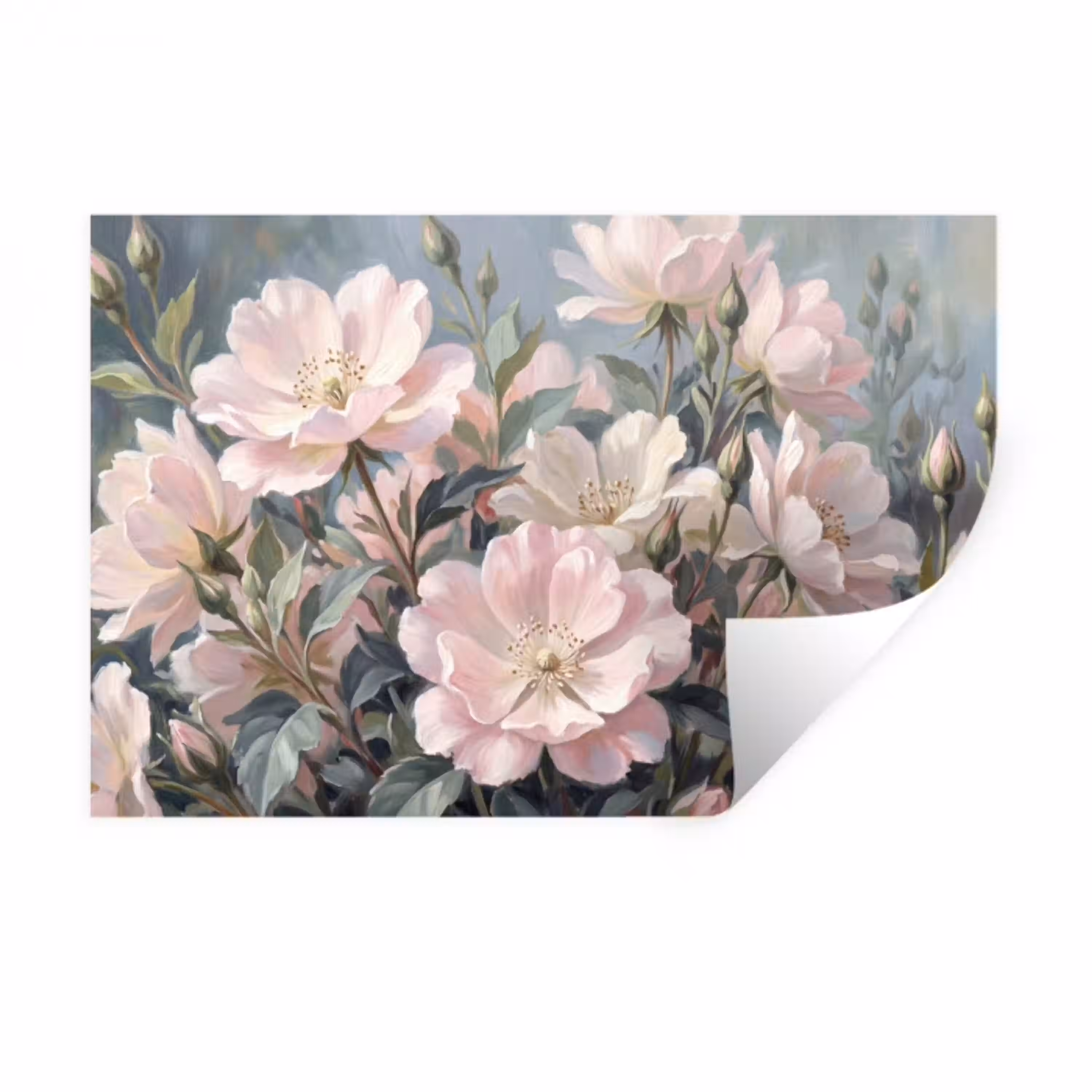 Rozen - Illustratie - Roze Muursticker klein -3d