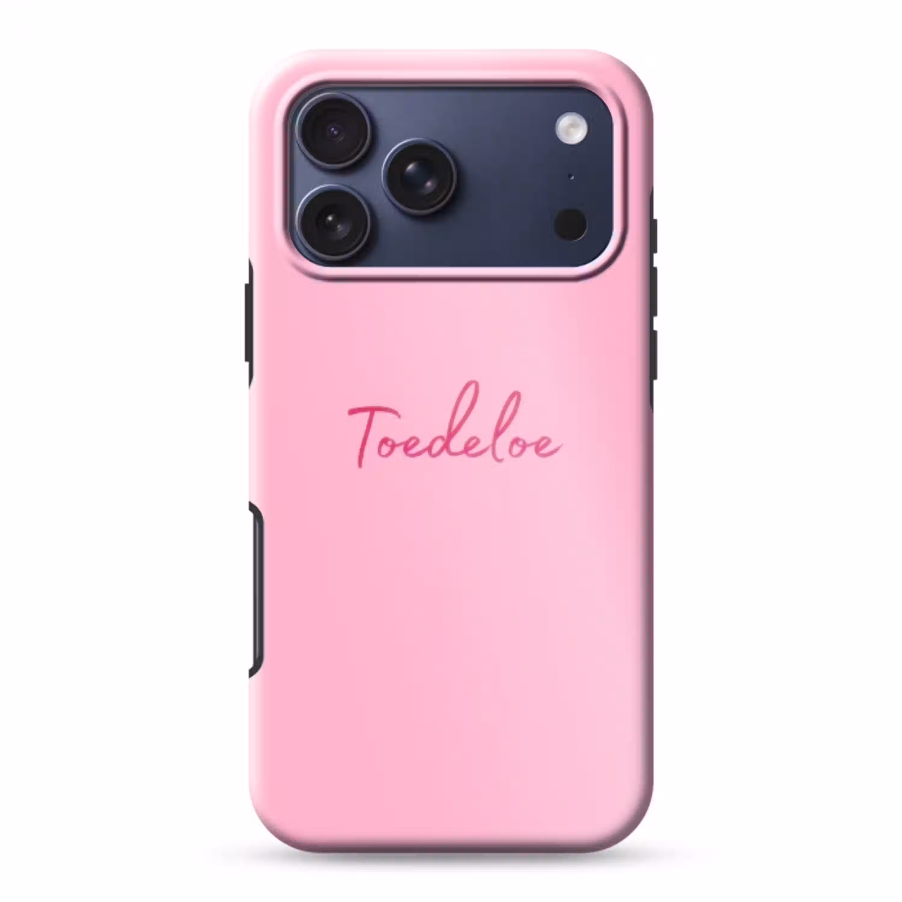 Toedeloe - Roze - Minimalistisch Toughcase MagSafe Apple iPhone 17 Pro Max klein -3d