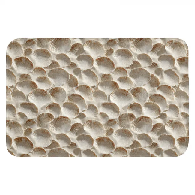 WC Mat - Schelpen - Waaiervorm - Wit