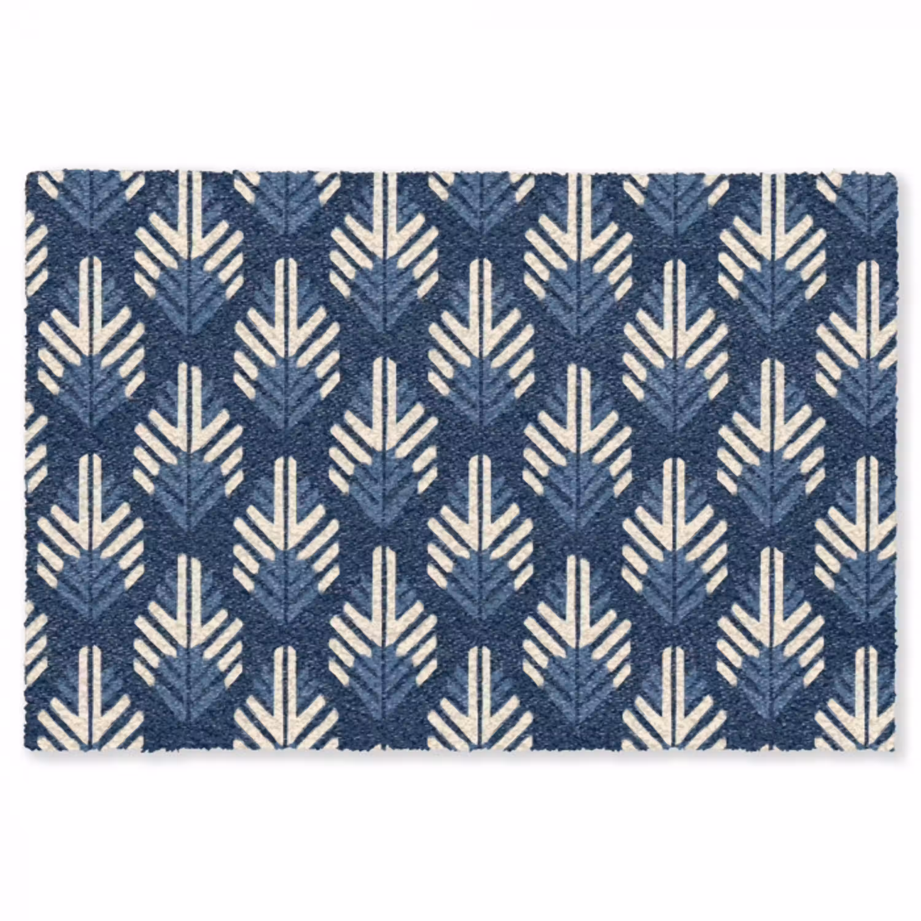 Modern - Patroon - Blauw Vloerkleed Rechthoek klein 1091 -3d