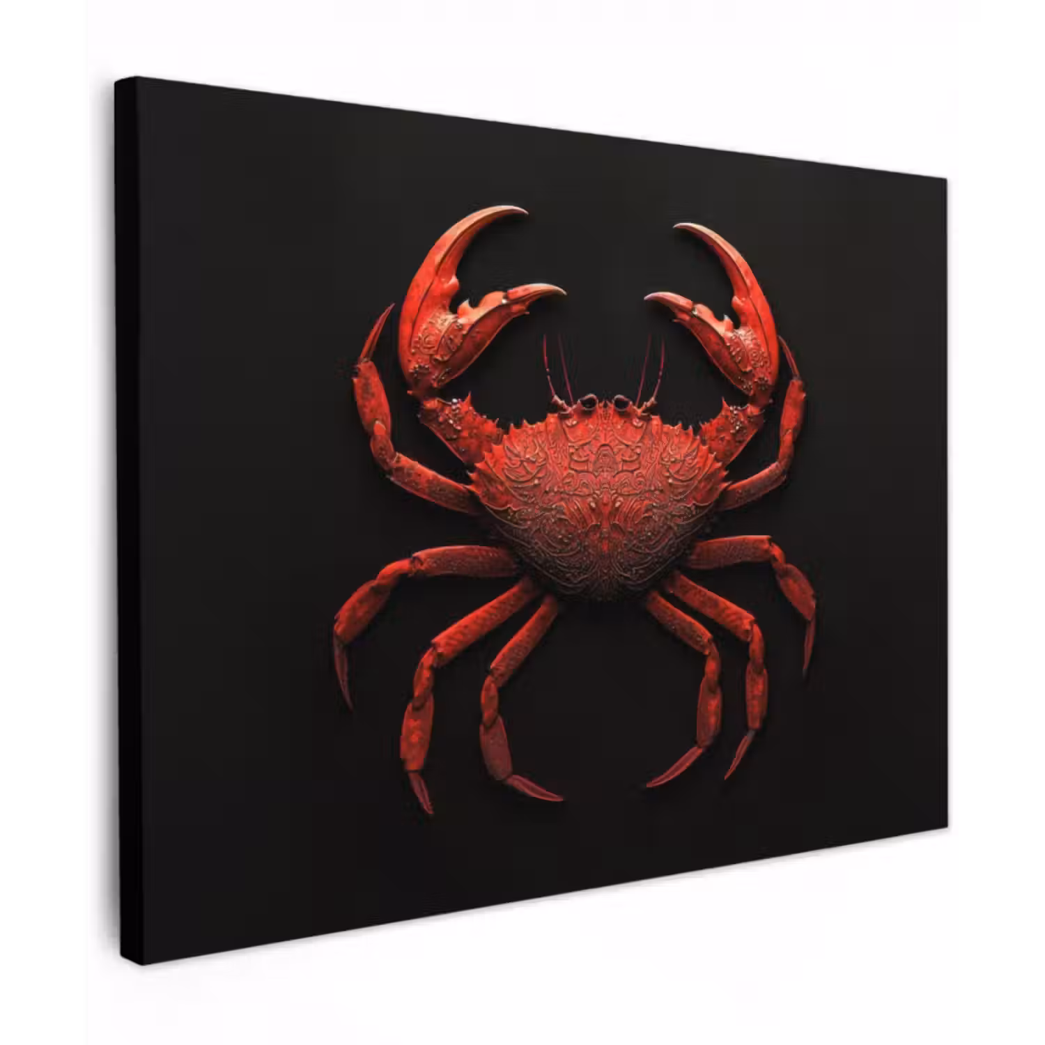 Leinwandbild - Krabbe - Rot - Fisch - Krustentiere
