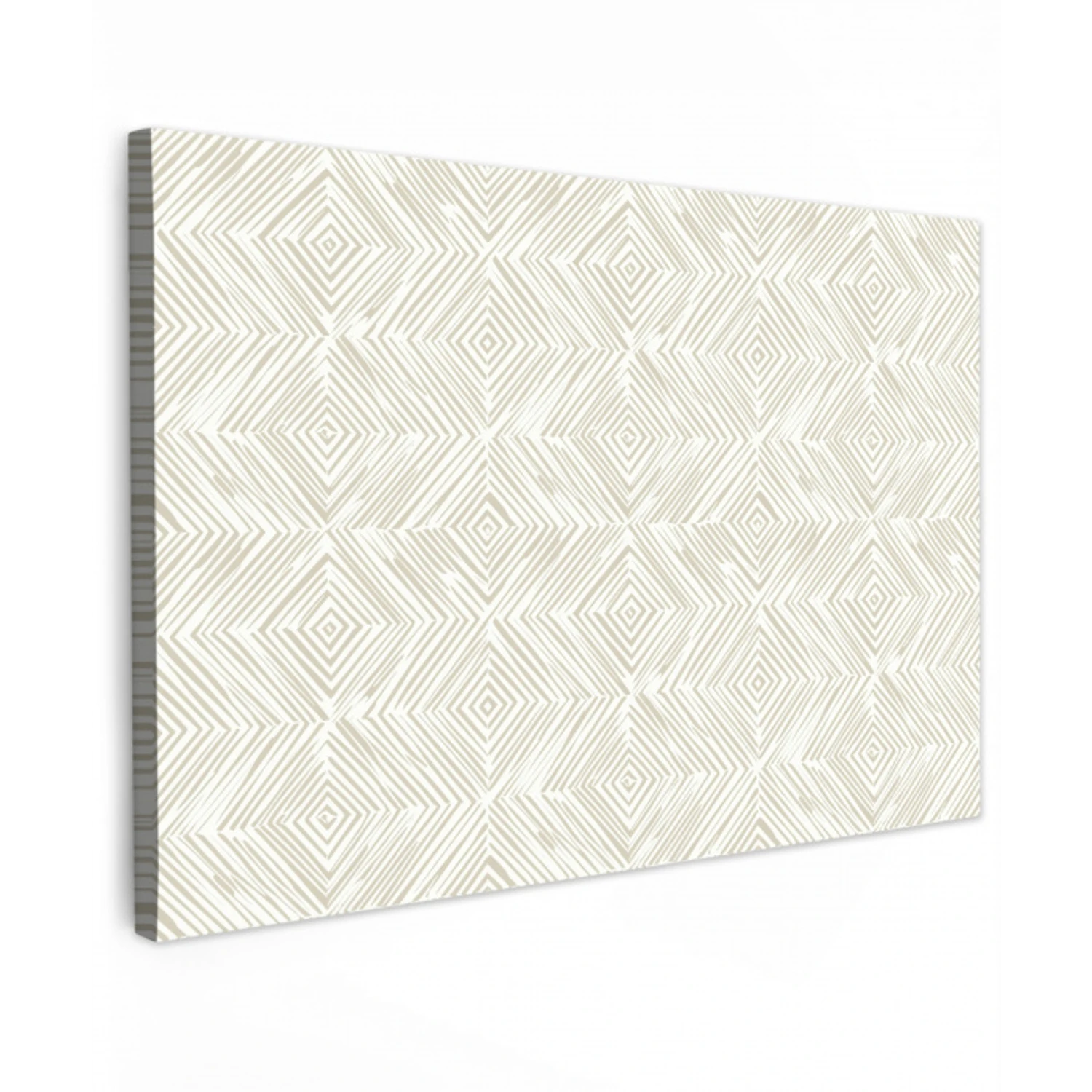 Abstract - Ruiten - Beige Tuinposter op houten frame 2 cm dik klein 845 -3d