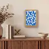 Vormen - Abstract - Blauw - Golven Light Box met kabel (Tafellamp) klein -sfeer2