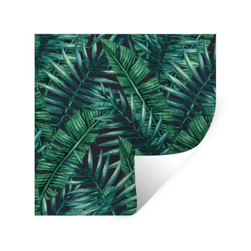 Bladeren - Inductie beschermer - Jungle - Tropical Muursticker klein -3d