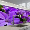 Bloemen - Paars - Natuur keuken achterwand 2 middel -3d_schuin