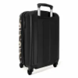 Dierenprint - Bruin - Panter NBS - Handbagage koffer - Unisex middel -achterkant