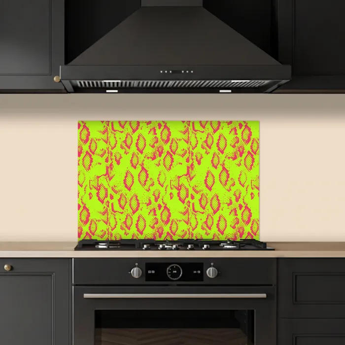 Slang - Neon - Groen - Roze keuken achterwand spatscherm klein 900 -sfeer1