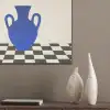 Vaas - Blauw - Geblokt - Modern PET vilt klein -sfeer6_closeup