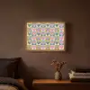Retro - Kleuren - Patroon - Hartjes Light Box met batterij (Wandlamp) middel 907 -sfeer4