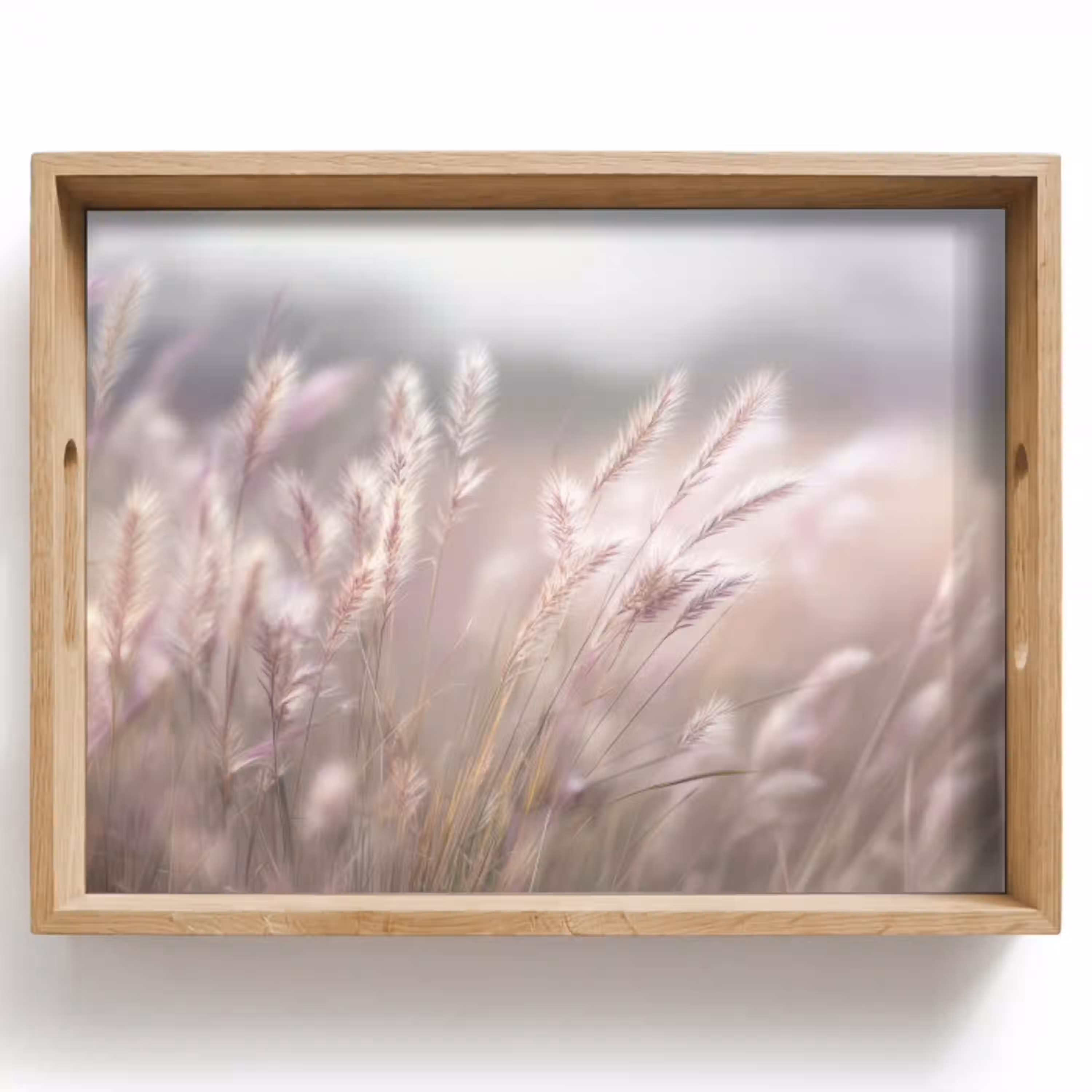 Graspluimen - Wind - Beige - Mistig Dienblad Rechthoek middel -z3d_shopping