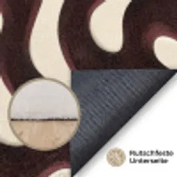 Organisch - Krachtig - Bruin Vloerkleed Rechthoek klein 1091 -uniquesellingpoint_antislip_DE_DE