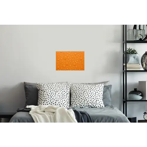 Water - Druppels - Oranje Muursticker klein -slaapkamer