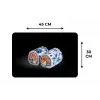 Sushi - Delfts blauw - Rijst - Vis - Elegant Placemat vinyl groot -specs