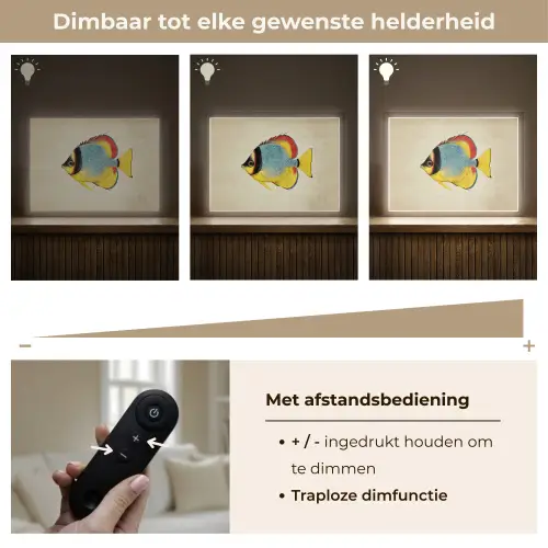 Kleurrijk - Vis - Schubben - Illustratie Light Box met batterij (Wandlamp) middel -USP_dimbaarNL