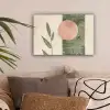 Geometrisch - Roze - Groen - Natuur canvas 2cm klein -sfeer1