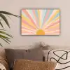 Illustratie - Zon - Pastelkleuren canvas 2cm klein -sfeer1
