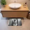 Kat - Telefoon - Toilet - Zwart - Wit Badmat klein -sfeer1