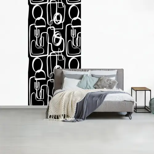 Onregelmatig - Cirkels - Lijnen fotobehang vinyl groot 64 -slaapkamer