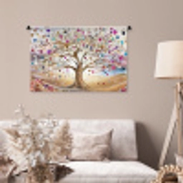Levensboom - Goud - Kleurrijk - Abstract - Aesthetic Wandkleed katoen middel -sfeer4