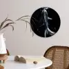 Koi - Vissen - Water - Zwart Wandcirkel kunststof plaat 5mm dik klein -sfeer4
