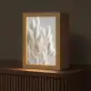 Pluimen - Beige - Minimalistisch Light Box met kabel (Tafellamp) klein -z3d_website