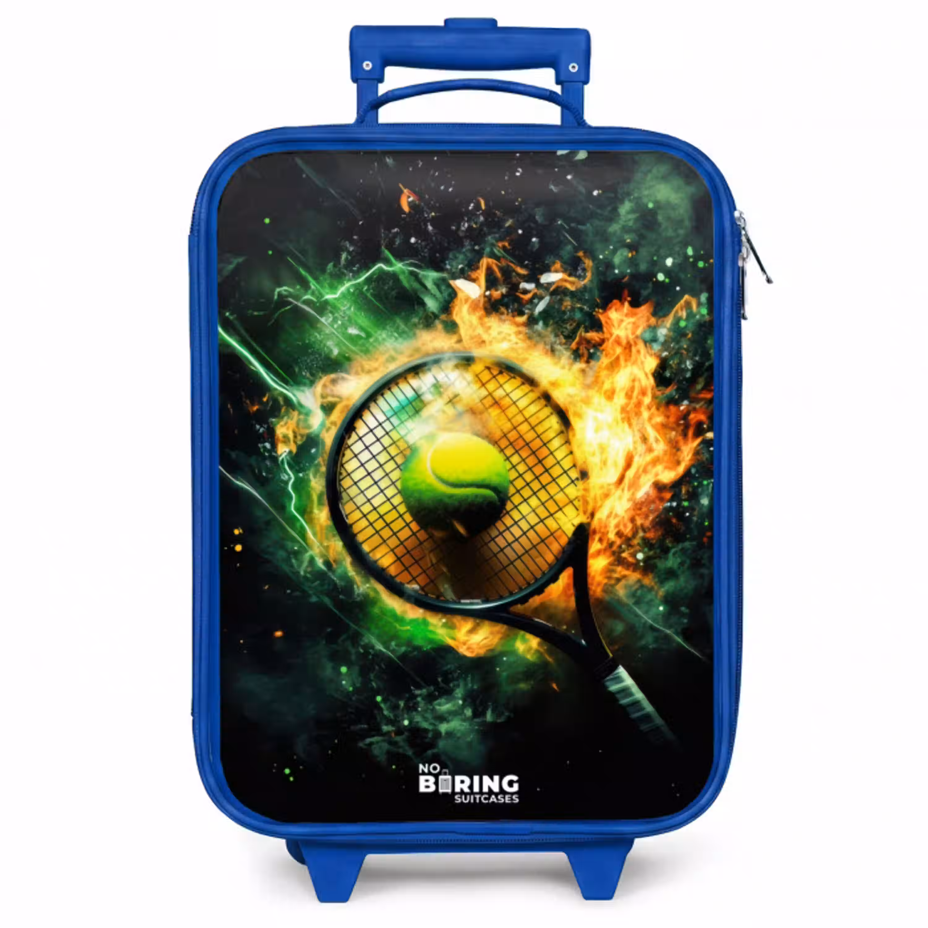 Tennisbal in vlammen bij krachtige smash Kinderkoffer - Blauw klein -zzz_website3d