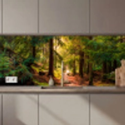 Bos - Pad - Bomen - Groen - Zon - Natuur keuken achterwand 2 middel zz_3dshopping