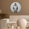 Pinguïn - WC rol - Wit Akoestische PET Vilt - Rond klein -sfeer1