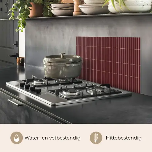 Lijnen - Patroon - Bordeaux keuken achterwand spatscherm klein 900 -usp_NL