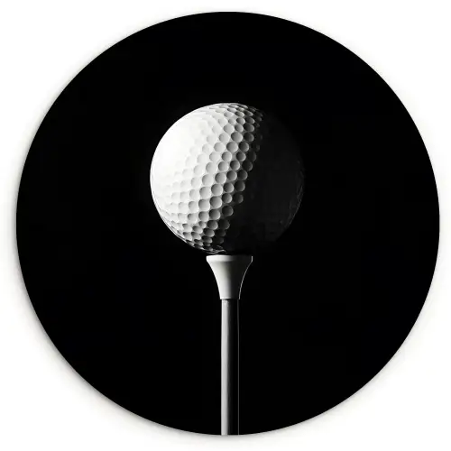 Golfbal - Minimalistisch - Wit Wandcirkel plexiglas klein -3d