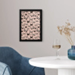 Tijdloos - Vlinders - Perzik fotolijst zwart zonder passe partout klein 224 -sfeer4