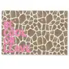 Tekst - Be cool or leave - Roze - Giraffenprint Deurmat klein -zkaufland3d
