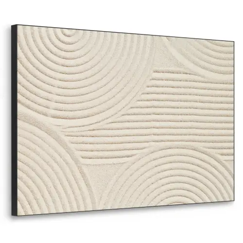 Patroon - Abstract - Wit Textielframe zwart klein -3d