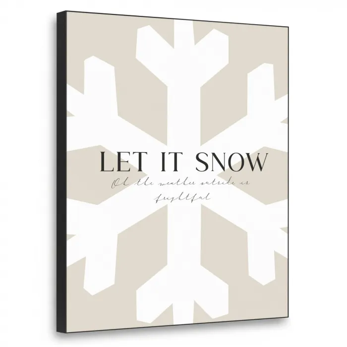 Sneeuw - Japandi - Winter - Decoratie Textielframe zwart klein -3d