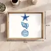 Zeester - Schelpen - Blauw Dienblad Rechthoek middel -USP_Formaat