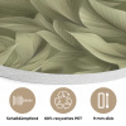 Bladeren - Modern - Groen Akoestische PET Vilt - Rond klein 838 -closeup_DE