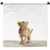 Leeuw - Welp - Kinderen - Jongens - Dieren - Meisjes Wandkleed katoen klein -zz3d