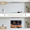 Sterrenhemel - Palmen - Rivier keuken achterwand spatscherm klein -voor_na_NL