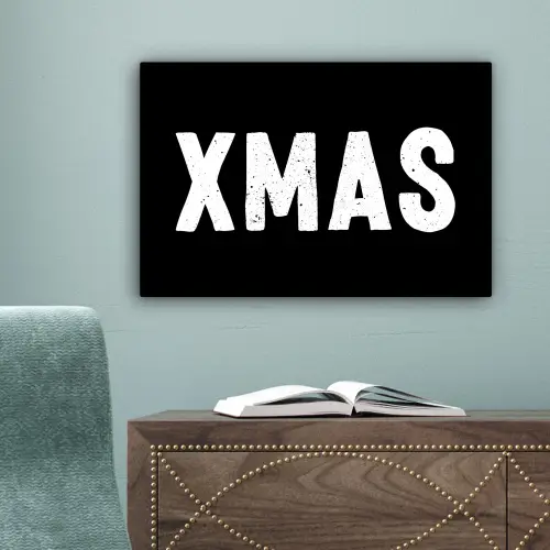 Kerst - Quotes - Xmas - Zwart - Feestdagen canvas 2cm klein -sfeer4