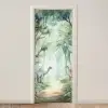 Dino - Jungle - Dinosaurus - Groen deurposter klein -3d_beige