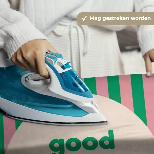 Gestreept - Quote - Ovaal - Roze Wandkleed katoen klein -sfeer9