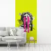 Buste - Verf - Geel fotobehang vinyl groot -woonkamer