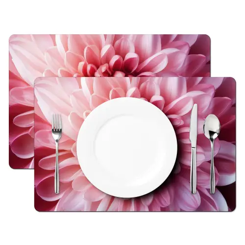 Dahlia - Bloem - Close up - Roze Placemat vinyl groot -zzsfeer2_Kitchenyeah-website