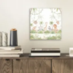 Dieren - Jungle - Pastel aluminium wit klein -sfeer1